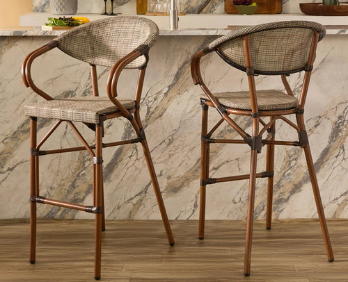 Soleil Curved Outdoor Bar Chair