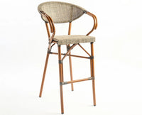 Soleil Curved Outdoor Bar Chair - Outdoor chair - Furniselan - Dark-Walnut