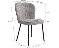 Solterra Grove Dining Chair – Modern Upholstered Dining Chair for Home & Café Speckled Ochre