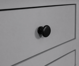 Spain Solid Mango Wood Shoe Rack Cabinet - 2 Doors & 2 Drawers - Sideboard - Furniselan -  Cool Grey