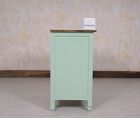 Spain Solid Mango Wood Sideboard Cabinet - Two Doors - Sideboard - Furniselan - Silt-Green