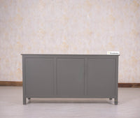 Spain Solid Mango Wood Sideboard Cabinet - 2 Doors & 3 Drawers - Sideboard - Furniselan - Slate-Grey