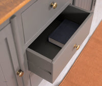 Spain Solid Mango Wood Sideboard Cabinet - 2 Doors & 3 Drawers - Sideboard - Furniselan - Slate-Grey