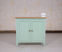 Spain Solid Mango Wood Sideboard Cabinet - Two Doors - Sideboard - Furniselan - Silt-Green