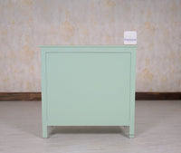 Spain Solid Mango Wood Sideboard Cabinet - Two Doors - Sideboard - Furniselan - Silt-Green