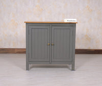 Spain Solid Mango Wood Sideboard Cabinet - Two Doors - Sideboard - Furniselan - Slate-Grey