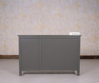 Spain Solid Mango Wood Sideboard Cabinet - Three Doors - Sideboard - Furniselan - Slate-Grey