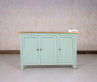 Spain Solid Mango Wood Sideboard Cabinet - Three Doors - Sideboard - Furniselan - Silt-Green