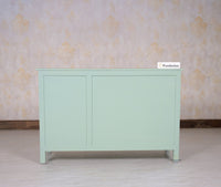 Spain Solid Mango Wood Sideboard Cabinet - Three Doors - Sideboard - Furniselan - Silt-Green