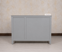 Spain Solid Mango Wood Sideboard Cabinet - 3 Doors & 3 Drawers - Sideboard - Furniselan - Cool Grey
