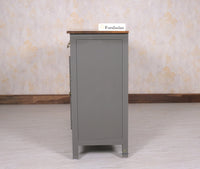 Spain Solid Mango Wood Sideboard Cabinet - 3 Doors & 3 Drawers - Sideboard - Furniselan - Slate-Grey
