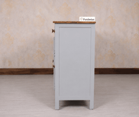 Spain Solid Mango Wood Sideboard Cabinet - 3 Doors & 3 Drawers - Sideboard - Furniselan - Cool Grey