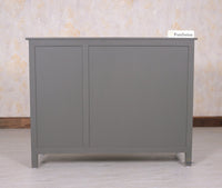Spain Solid Mango Wood Sideboard Cabinet - 3 Doors & 3 Drawers - Sideboard - Furniselan - Slate-Grey