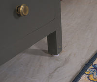 Spain Solid Mango Wood Sideboard Cabinet - Three Drawers & One Door - Sideboard - Furniselan - Slate-Grey