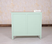 Spain Solid Mango Wood Sideboard Cabinet - Three Drawers & One Door - Sideboard - Furniselan - Silt-Green