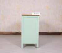 Spain Solid Mango Wood Sideboard Cabinet - Three Drawers & One Door - Sideboard - Furniselan - Silt-Green