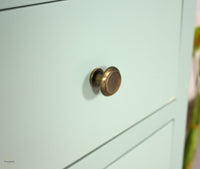 Spain Solid Mango Wood Sideboard Cabinet - Three Drawers & One Door - Sideboard - Furniselan - Silt-Green