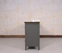 Spain Solid Mango Wood Sideboard Cabinet - 4 Doors - Sideboard - Furniselan - Slate-Grey