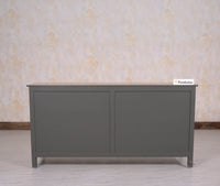 Spain Solid Mango Wood Sideboard Cabinet - 4 Doors - Sideboard - Furniselan - Slate-Grey