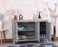 Spain Solid Mango Wood Sideboard Cabinet - Three Doors - Sideboard - Furniselan