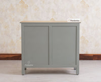 Spain Solid Mango Wood Sideboard Cabinet-Three Drawers & One Door Furniselan Cool Grey