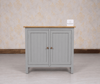 Spain Solid Mango Wood Sideboard Cabinet - Two Doors - Sideboard - Furniselan - Cool-Grey