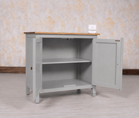Spain Solid Mango Wood Sideboard Cabinet - Two Doors - Sideboard - Furniselan - Cool-Grey