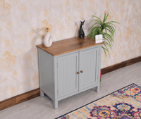 Spain Solid Mango Wood Sideboard Cabinet - Two Doors - Sideboard - Furniselan - Cool-Grey