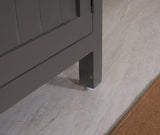 Spain Solid Mango Wood Tv cabinet - Two Doors and One Drawer - Tv Cabinet - Furniselan - Slate-Grey