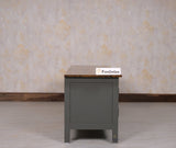 Spain Solid Mango Wood Tv cabinet - Two Doors and One Drawer - Tv Cabinet - Furniselan - Slate-Grey