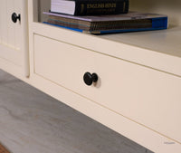 Spain Solid Mango Wood Tv cabinet - Two Doors and One Drawer - Tv Cabinet - Furniselan - Frosty-White