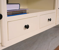 Spain Solid Mango Wood Tv cabinet - Two Doors and two Drawers - Tv Cabinet  Furniselan  - Frosty-White