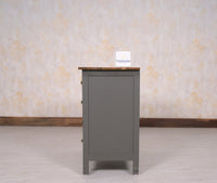 Spain Solid Mango Wood Wide Chest of Drawer - Five Drawers - Chest of Drawer - Furniselan - Slate-Grey