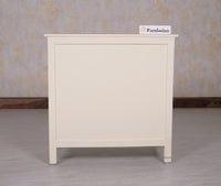 Spain Solid Mango Wood Wide Chest of Drawer - Five Drawers - Chest of Drawer - Furniselan - Frosty-White