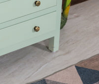 Spain Solid Mango Wood Wide Chest of Drawer - Five Drawers - Chest of Drawer - Furniselan - Silt-Green