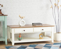 Spain Wooden Coffee Table Furniselan - Milky-White