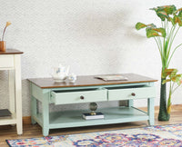 Spain Wooden Coffee Table Furniselan - Silt-Green
