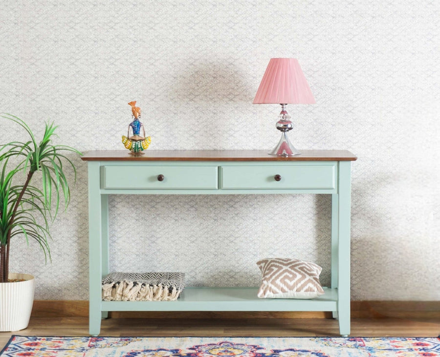 Spain Wooden Console Table Furniselan - Silt-Green