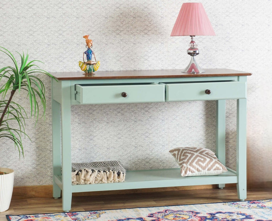Spain Wooden Console Table Furniselan - Silt-Green