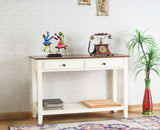 Spain Wooden Console Table Furniselan - Frosty White
