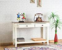 Spain Wooden Console Table Furniselan - Milky-White