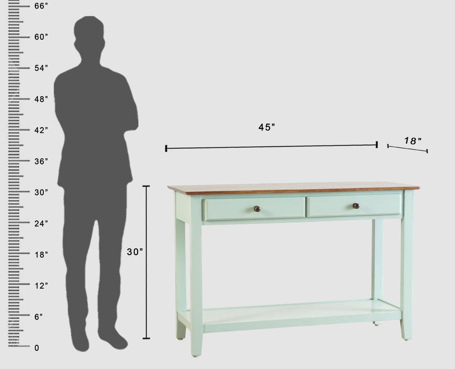 Spain Wooden Console Table Furniselan - Silt-Green