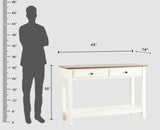Spain Wooden Console Table Furniselan - Frosty White