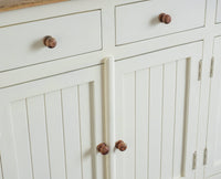 Spain Wooden Large Sideboard Cabinet  - Milky-White