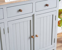 Spain Wooden Large Sideboard Cabinet  - Cool-Grey