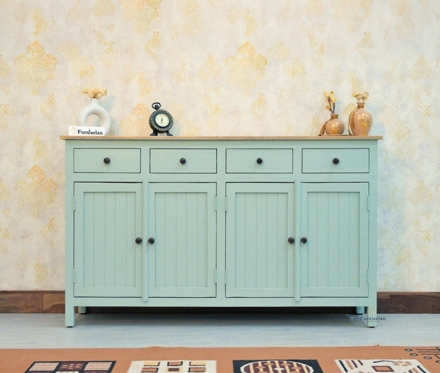 Spain Wooden Large Sideboard Cabinet - Sideboard - Furniselan - Silt-Green