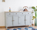 Spain Wooden Large Sideboard Cabinet  - Cool-Grey