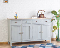 Spain Wooden Large Sideboard Cabinet  - Cool-Grey
