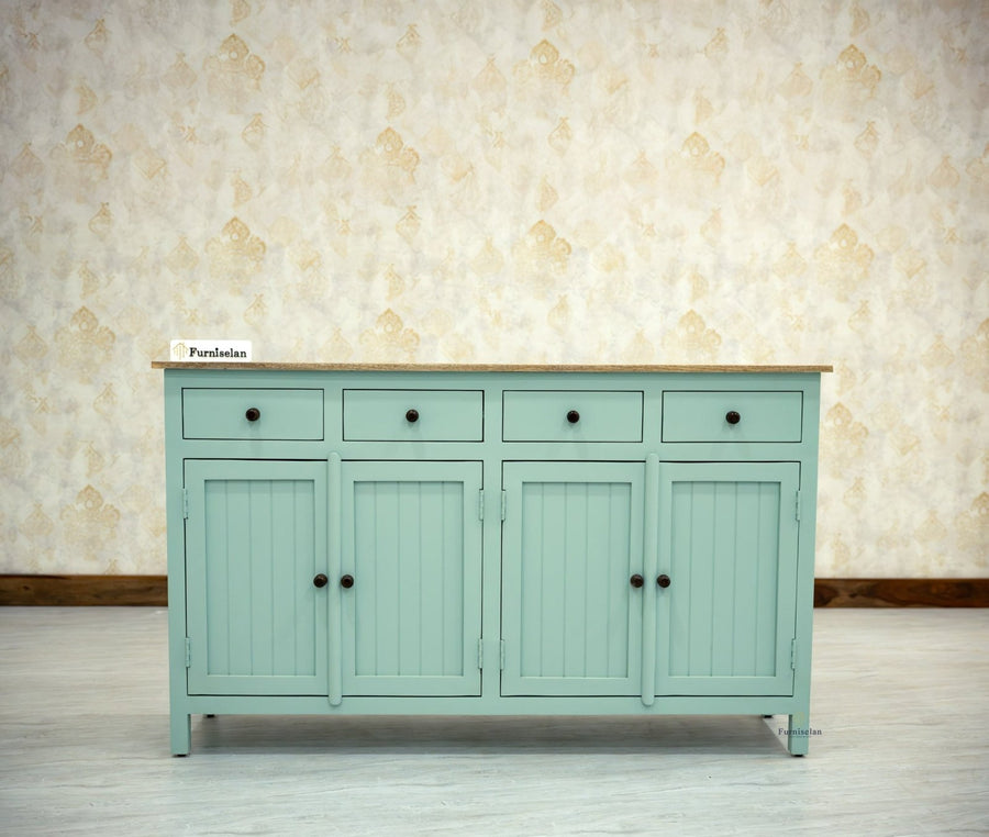 Spain Wooden Large Sideboard Cabinet - Sideboard - Furniselan - Silt-Green