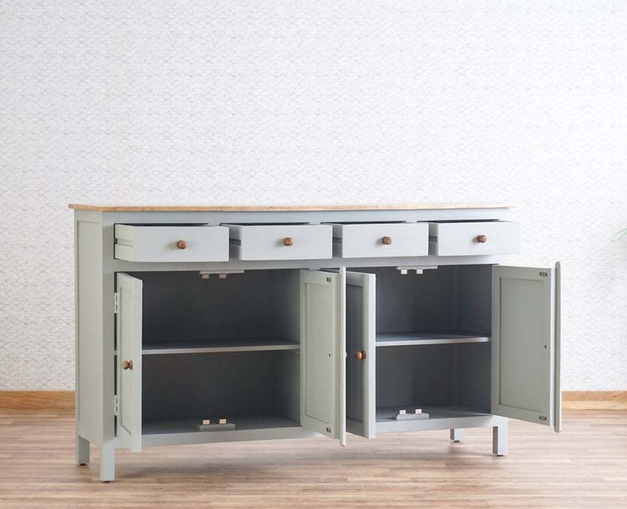 Spain Wooden Large Sideboard Cabinet  - Cool-Grey